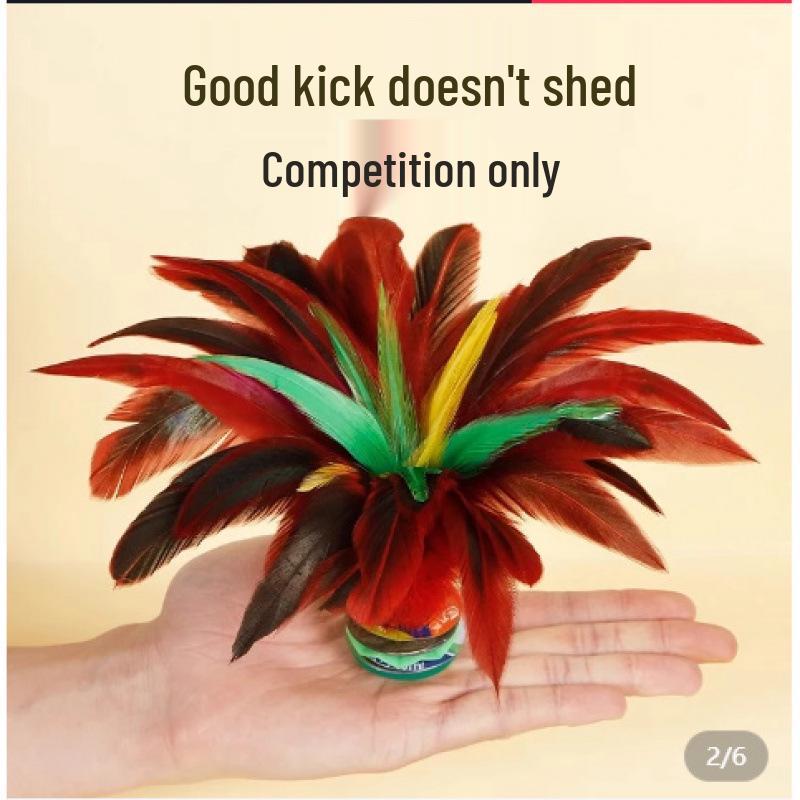 Durable Chicken Feather Shuttlecock for Children & Adults - Perfect for School Competitions and Easy to Use.