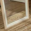 Full Body Mirror 157x37 Cm Floor Or Wall Mirror With Mdf Frame And White And Natural Stand