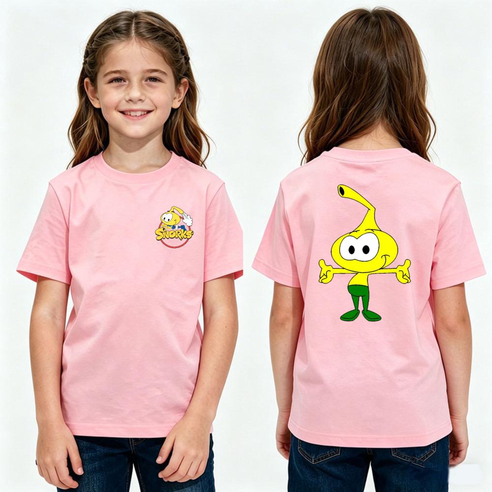 Snorks Cartoon Graphic Children TShirt Kids Summer Polyester Short Sleeve Cute Snorks Lover Gift Shirt Boys and Girls Casual Tshirt