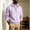 Men's Zip Up Long Sleeve Sweatshirt with Collar Casual Athletic Top