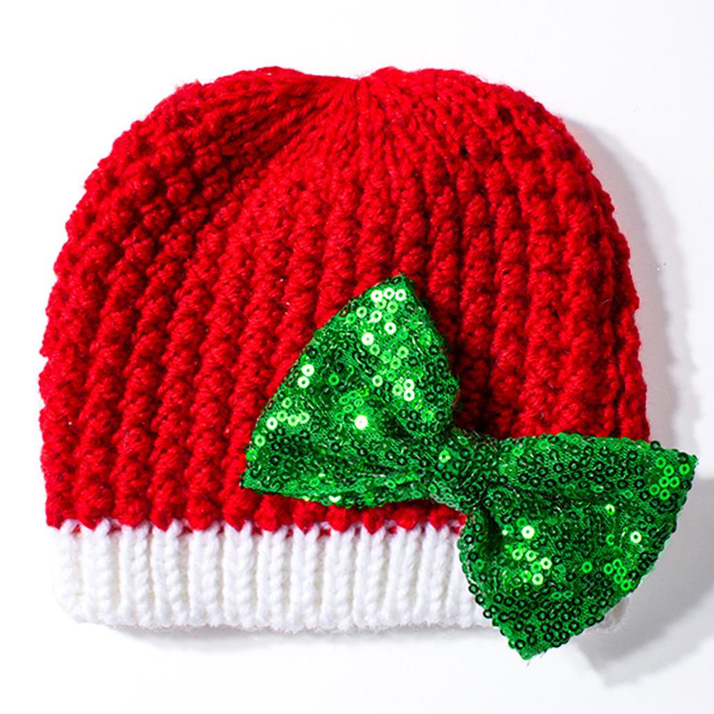 

New Autumn/Winter Cute Knitted Baby Hat - Warm Christmas Holiday Design for Infants and Children