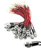 HTharros LED Pilot Balení 20 lamp broušených jako diamant, Zapuštěné, 24V, 16mm, 16, Bílá,