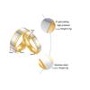 Vnox Gold Color Wedding Bands Ring for Women Man Stainless Steel Forever Lover Gifts Ring Anillo