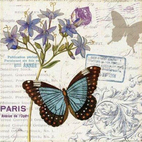 RUOPOTY Olejomalba podle čísel Motýl Nástěnné umění Jedinečný dárek Ručně malovaný obraz podle čísel Zvíře Dekor dětského pokoje