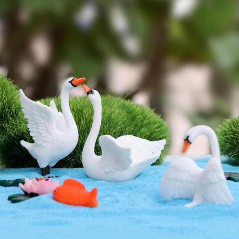 4Pcs Cute Small Bird Statue PVC Decoration Ornaments For Table Centerpiece Or Shelf Display Garden Landscape Accessories