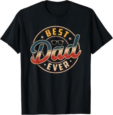 Retro Best Dad Ever Funny Fathers Day Husband Dad Gifts T-Shirt