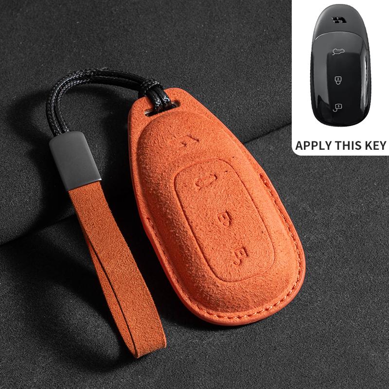 Car Smart Remote Key Case Cover Fob For LEADING IDEAL Lixiang L6 L7 L8 L9 ONE Li Auto Key Case Shell Suede Keychian Accessories