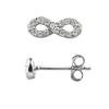 Earrings - LOVA LOLA VAN DER KEEN - Infinity - Solid 925 Sterling Silver - Cubic Zirconia - 1 Cm