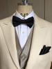 Black Paisley [Bow Tie & Pocket Square] 2-Piece Set for Men - One-Touch Closure - Casual & Formal - Black