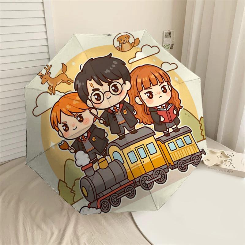 

1PC Harry Potter train Umbrella-8-Rib Reinforced Portable Folding Travel Suitable for All Seasons Outdoor Daily Use Is an Ideal Choice -F350