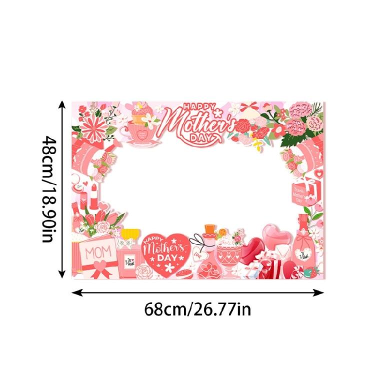 Mother's Day Party Photo Props Photography Paper Picture Frame and Accessories Party Supplies for Family Gathering
