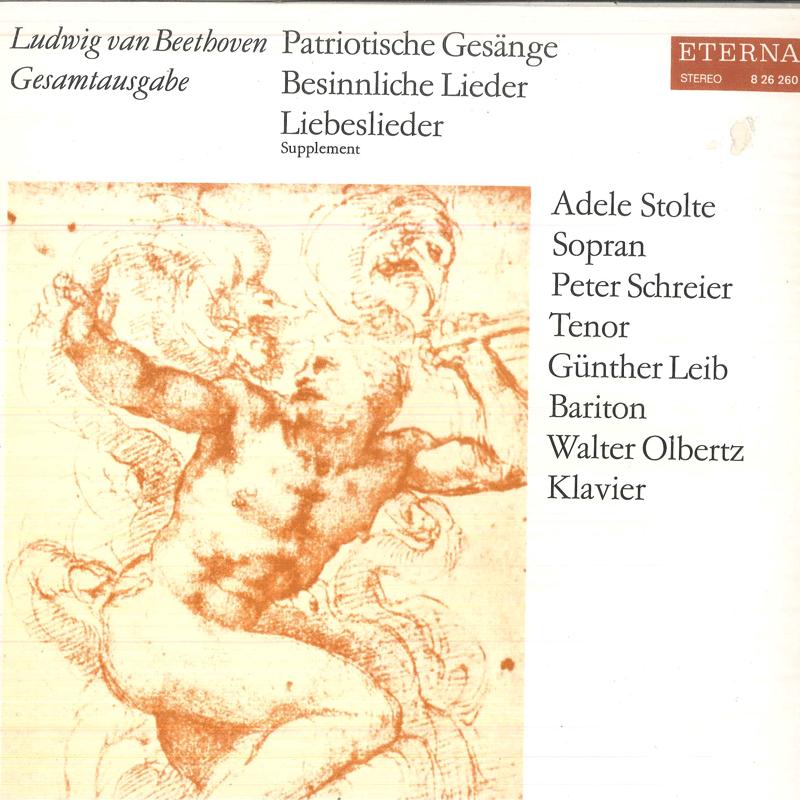 

LP Record ADELE STOLTE PETER SCHREIER GUNTH Beethoven Patriotische Gesange Be 826260 ETERNA 197 German Dem Classical Used