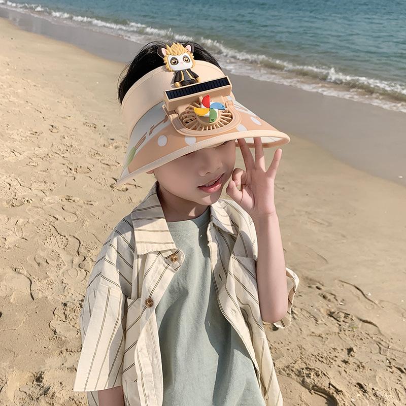 New Versatile Big Hat with Empty Top Hat Children's Fan Hat Super Cute Cute Sun Hat Adjustable Sun Protection Hat