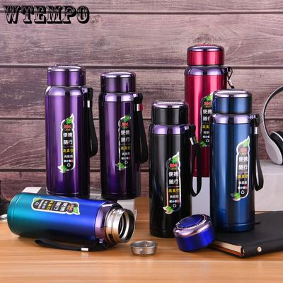 Large Capacity  Thermos Cup 1000ml Vacuum Flasks Portable Stainless Steel Thermos Cup Water Bottle Travel Tea Mug Office Thermos Cup
