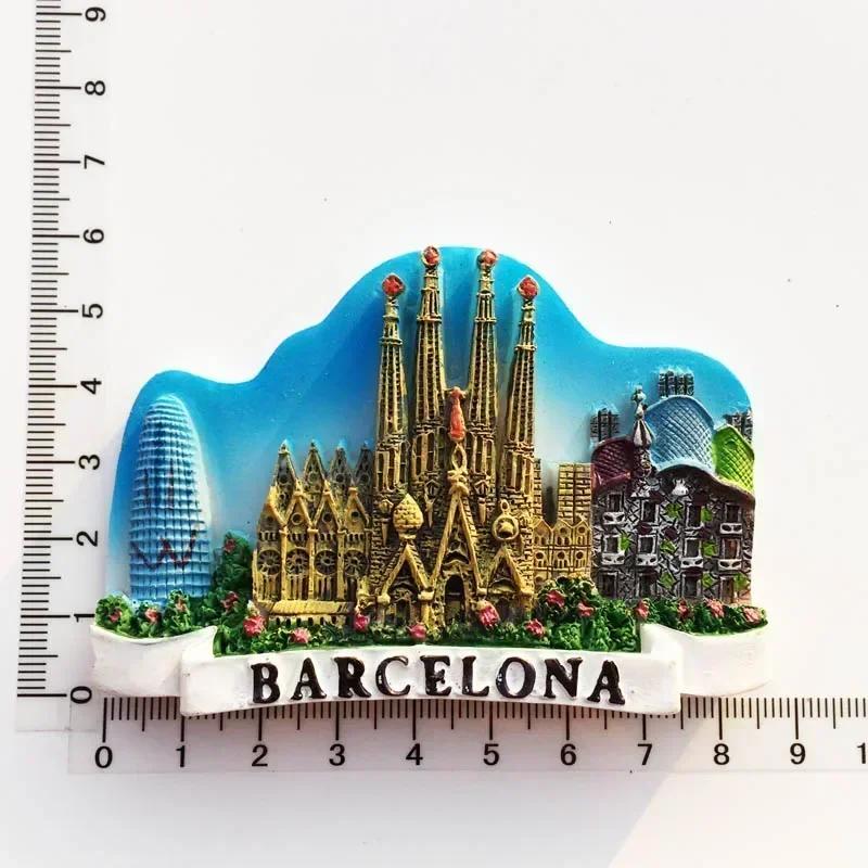Barcelona Spania Magneți de Frigider Columb Granada Ibiza Sevilia Maalaga Suvenir Magneți de Frigider Autocolante Decor Bucătărie Acasă
