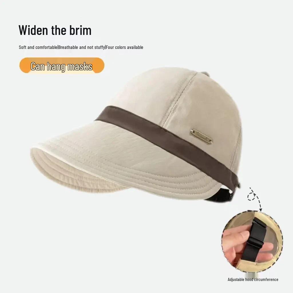 Sleva pro nováčky: Dámský všestranný klobouk proti slunci ve stylu Hepburn - Ležérní baseballový a rybářský styl, Velký obvod hlavy