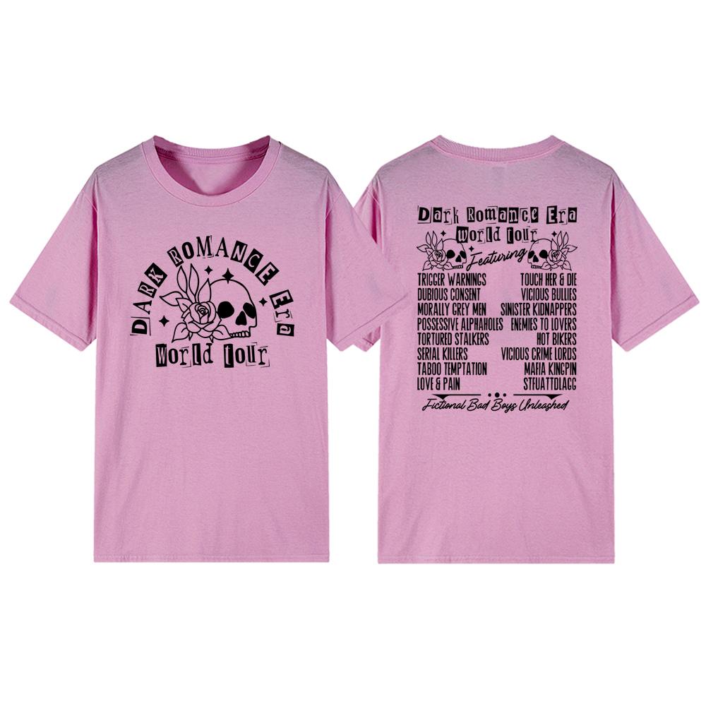 Dark Romance Era World Tour Shirt Dark Romance Book Club T-shirt Unisex Short Sleeve T-Shirts Graphic T Shirts Book Lover Gift