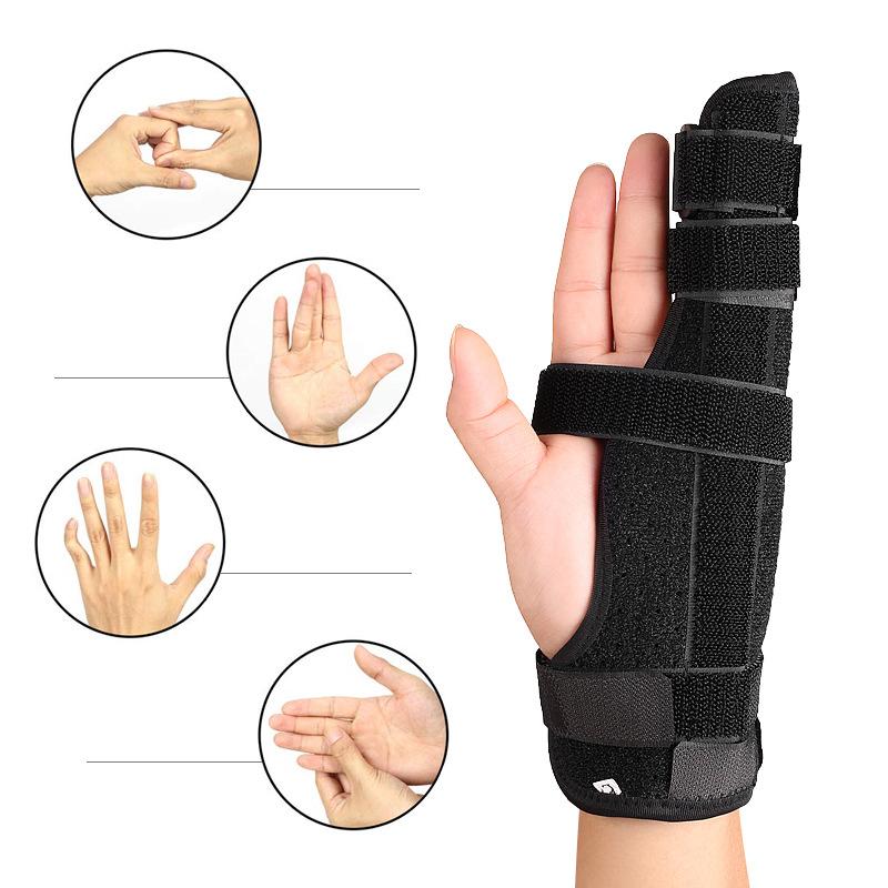 Anti-fixation Brackets for The Little Finger and Ring Finger Finger Support SplintsBreathable Protective Gearand Double-finger Fixation Belts