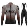 Team Autumn Cycling Jersey Bib Pants Set Ropa Ciclismo Bicycle MTB Clothing Road Bike Suit Men Long Sleeve Bicicleta Set