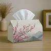 1pc Botanical Realistic Tissue Box Cover,Peony Red High-Quality,Waterproof,Durable,Lightweight,Foldable Storage,Ideal for Living Room and Dining Room 