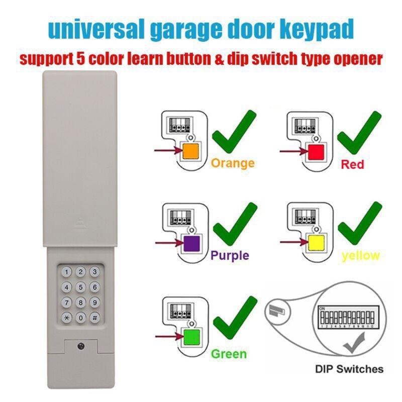 Universal Garage Door Opener Keypad Wireless Keyless Access Keyboard for 877MAX 377LM 977LM Remote Keyless Entry Keypad