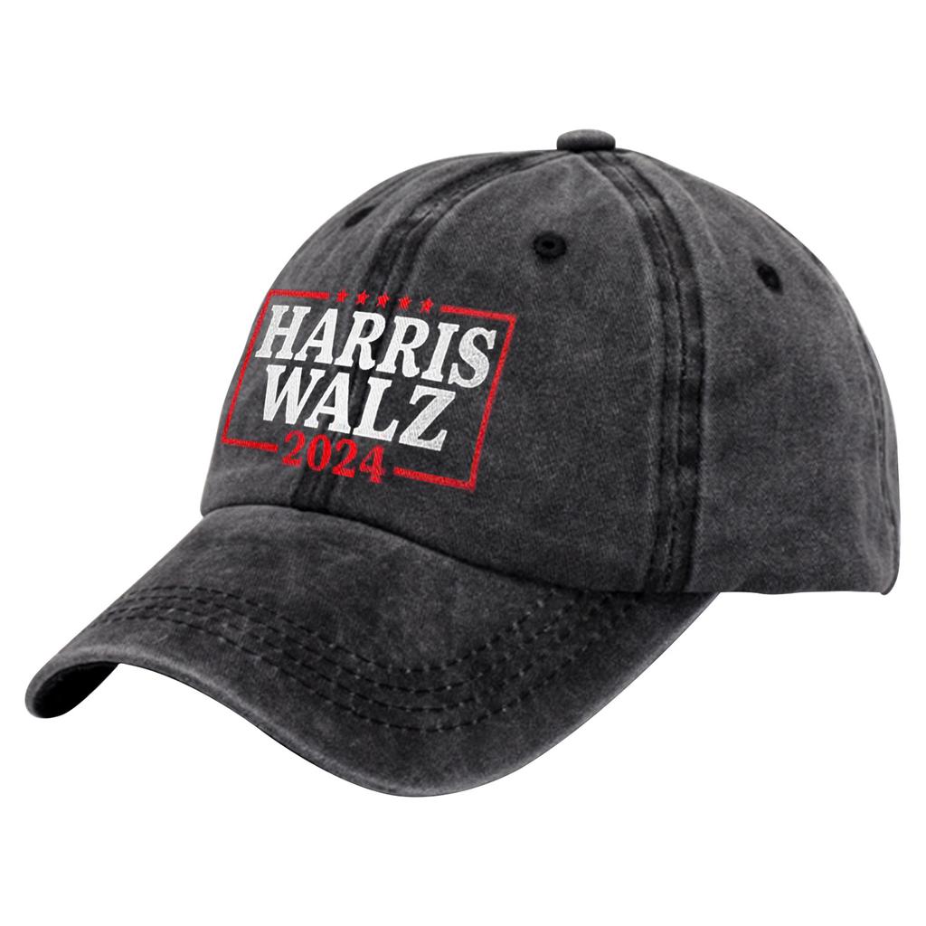 Vintage Harris Walz 2024 Campaign Hat Adjustable Unisex Distressed Baseball Cap Political Merchandise