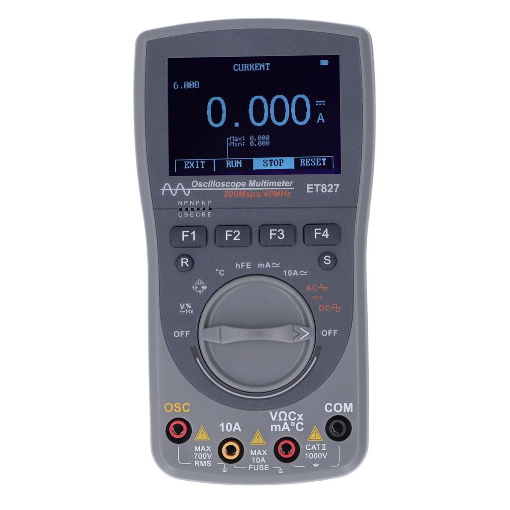 40MHz Oscilloscope Multimeter Waveform Automatic Mode 200Msps Sampling Rate Multimeter