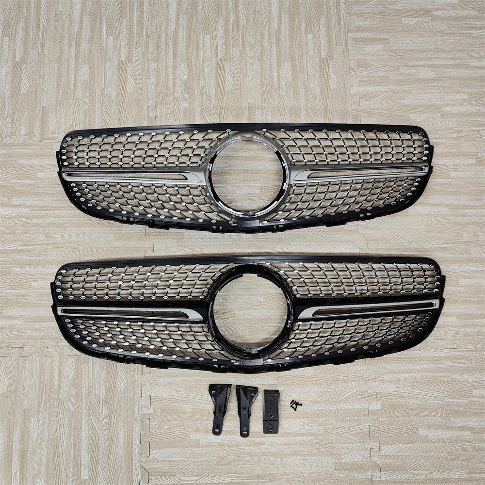 Diamond Style Grille Front Racing Grill For Mercedes Benz GLC Class X253 2015-2019 GLC250 GLC300 GLC350 GLC43 AMG Bodykit Tuning