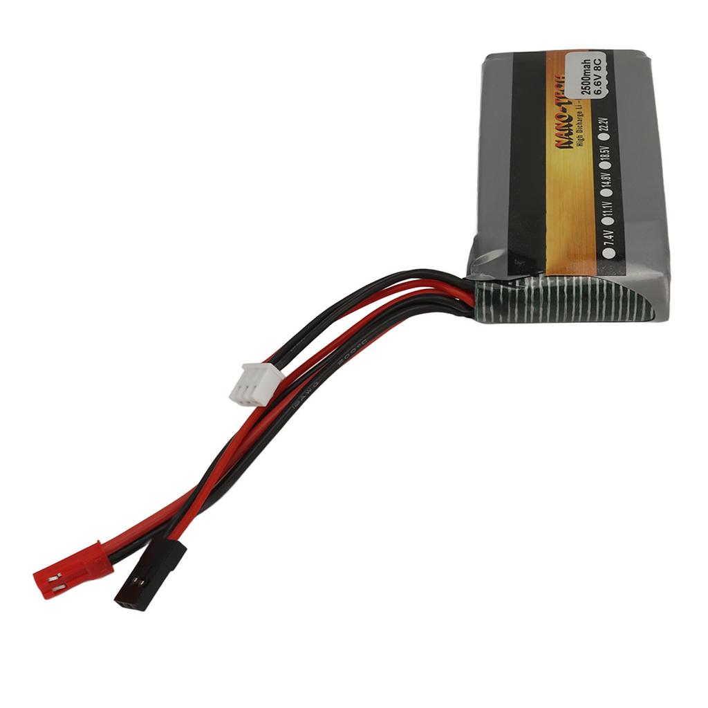 LiPo Battery 6.6V 2500mAh 8C High Capacity Model Toy Lithium Polymer Ion Battery for Model Airplane