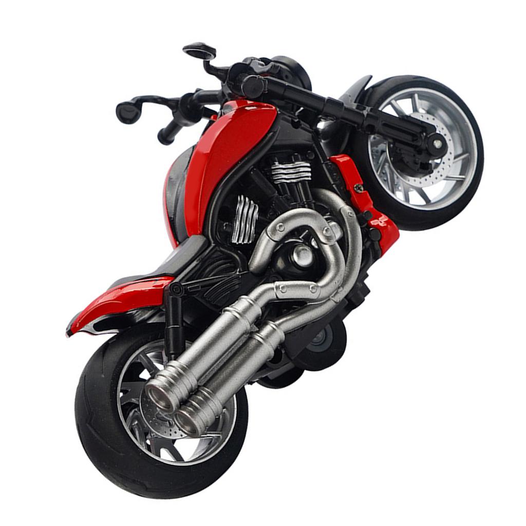 1: 12 Scale Pull Back Motorcycle Toy with Music Light Alloy Motorcycle Model for Boys Girls