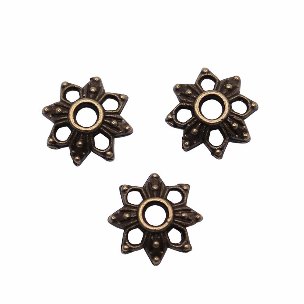 Multi Color Swirl Flower Bead Caps Spacer Beads For Jewelry Making Components