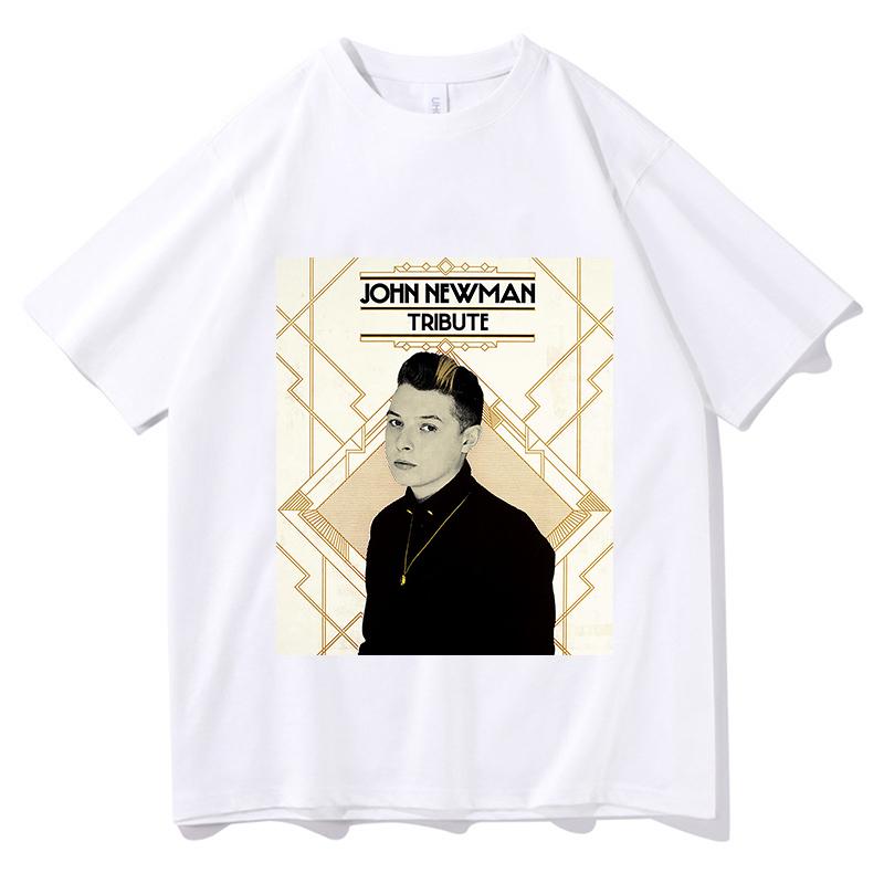 John NewUnisex Love Me Again Tour 2026 T-Shirt Sommer Kurzarm Rundhals Unisexs T-Shirt Streetwear Hip Hop Sänger Grafik Y2K Shirt