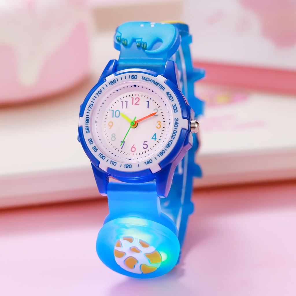 Creative Cartoon Dinosaur Egg Luminous Watch Color Pointer Scale Quartz Watch, Suitable for Christmas Halloween Gifts