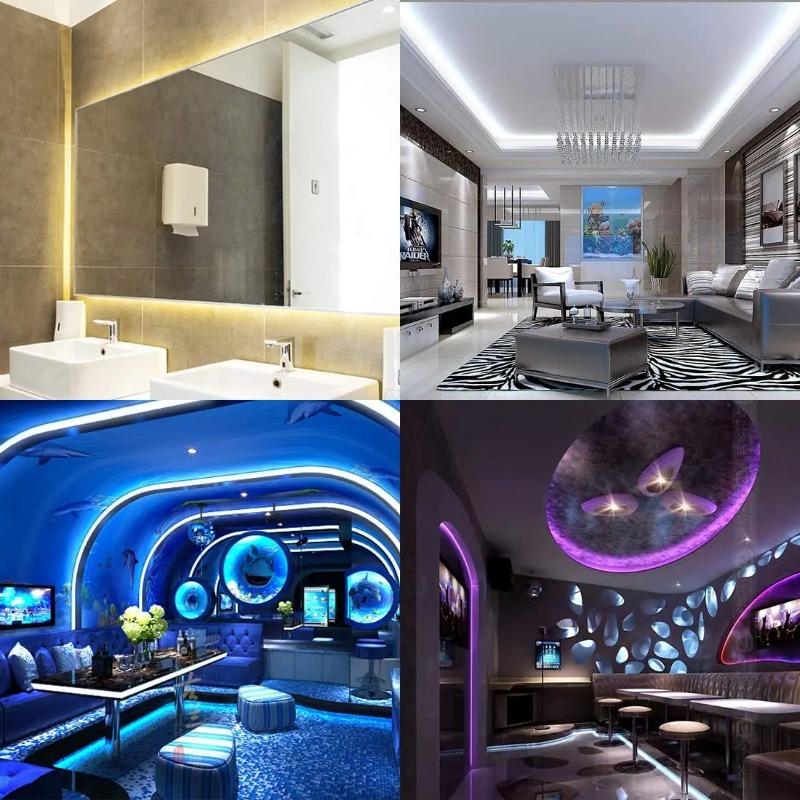 2M/5M Five Color Dimmable LED Strip Light 12V Color Temperature Adjustable Flexible LED Light Strip Christmas Decorations