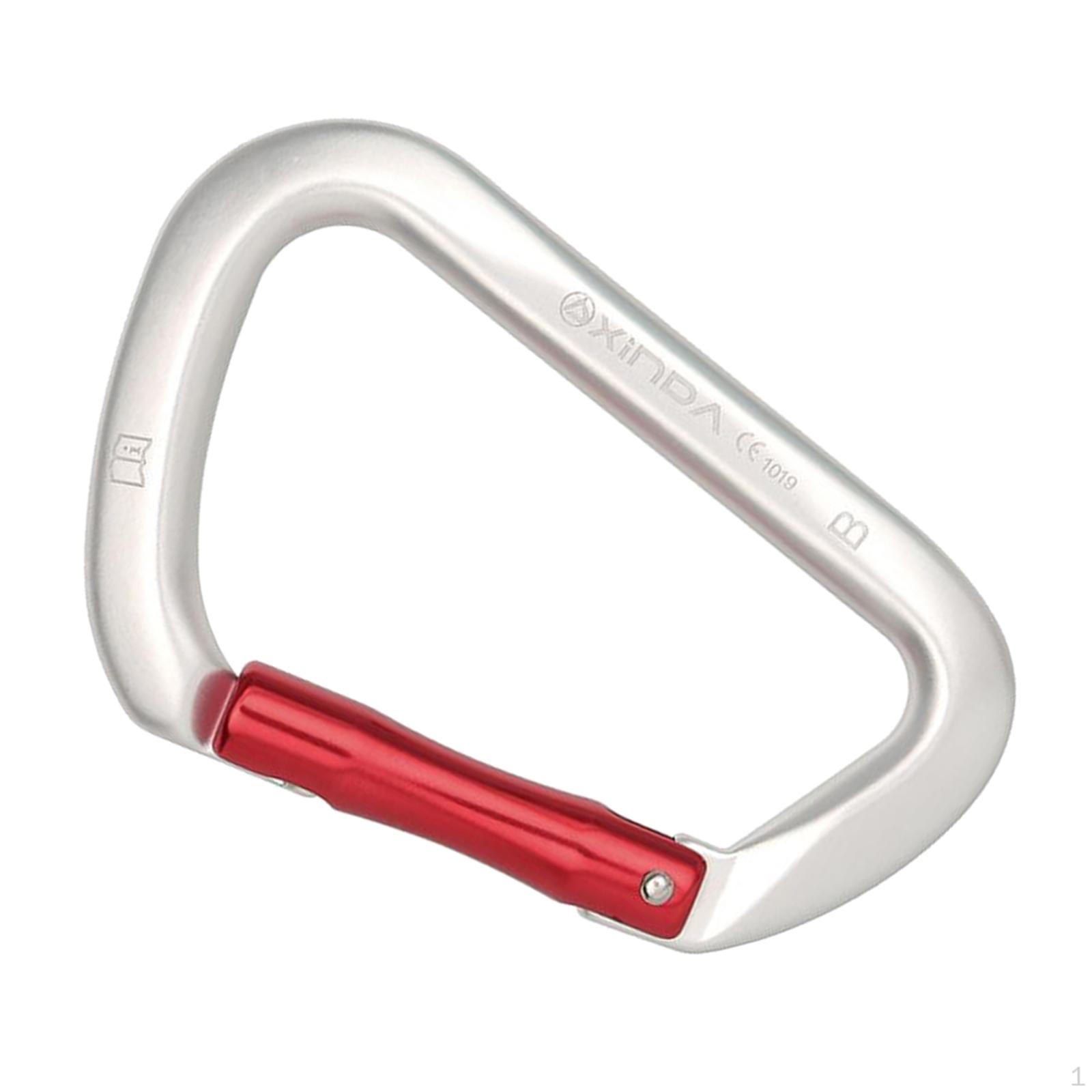 25KN Climbing Carabiner 3 Aluminum Rappelling Mountaineering Keychain Karabiner Camping Lock Clasp серебряный