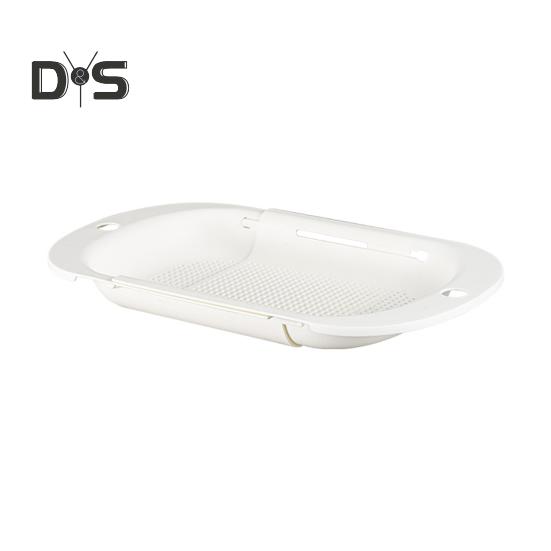 

Дуршлаг для мойки, корзина для овощей, фруктов, пасты, складная корзина для сушки, двухслойная сушилка для тарелок, кухонный органайзер Single Layer белый