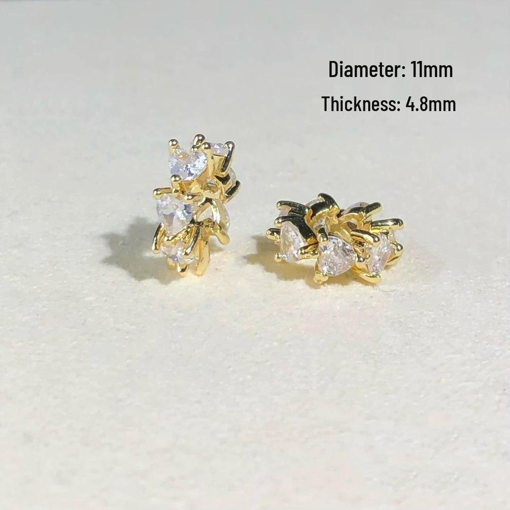 14k Gold-Plated Color-Preserving Crystal Spacer Beads for DIY Bracelets and Necklaces