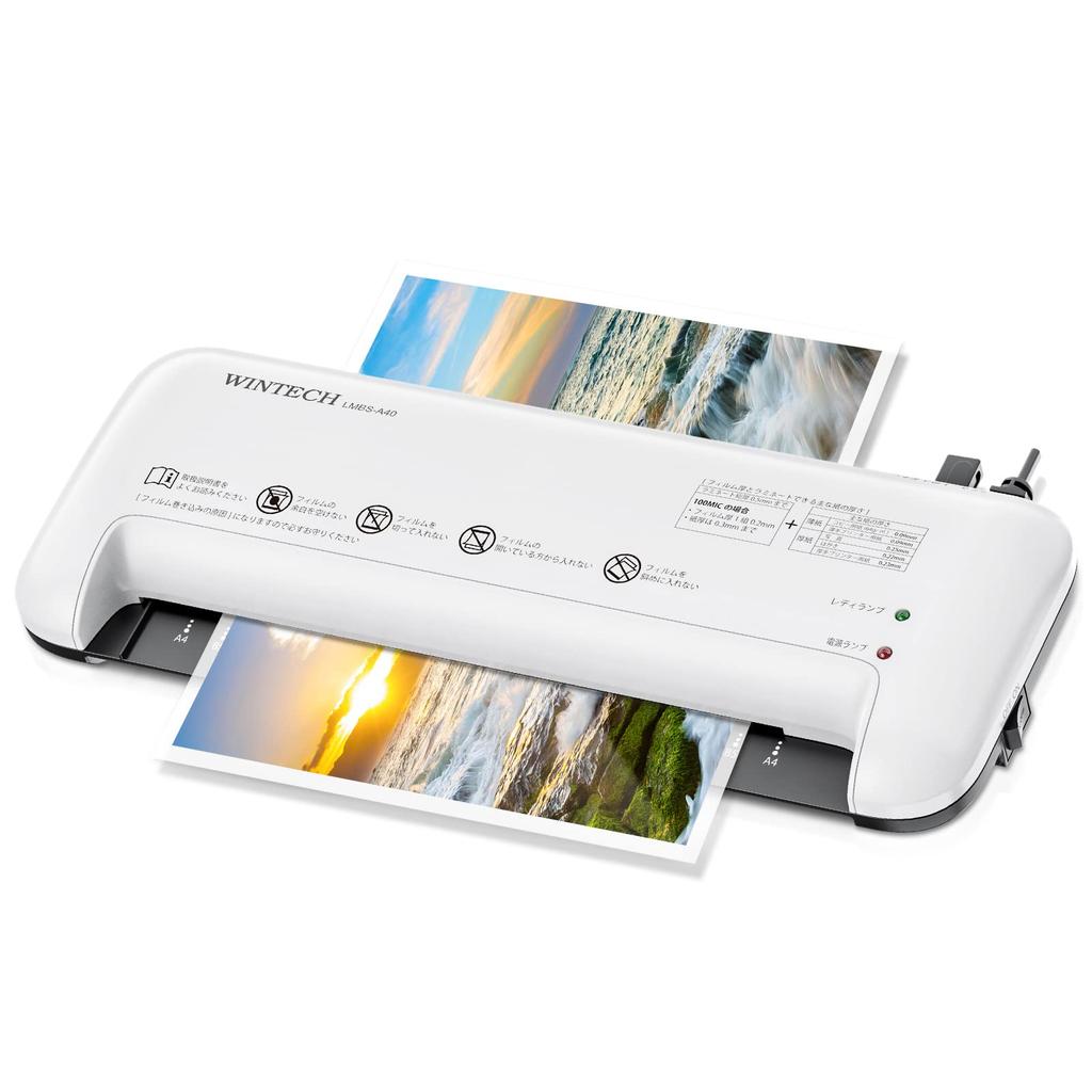 WINTECH A4 Laminiergerät Weiß 100 Mikron Zwei Walzen LMBS-A40W