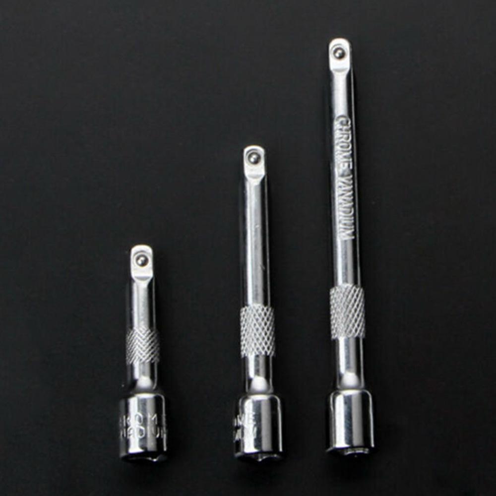 1 4inch Drive Extension Bar Power Tool Ratchet Wrench Rebuild Rod Set Silver Socket Supply Workshop Extender Kit