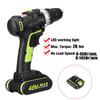 1.3A 1/2 Battery 110V-240V 50-60Hz  Electric Drill Hammer Rechargeable Cordless Drill Woodworking