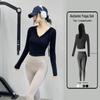 Women's Running & Fitness Set: Slimming T-shirt & Hip-Lift Tummy-Control Pants, Quick-Dry, Medium-Long, Outerwear Included.