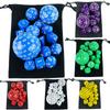 Set di Dadi Poliedrici, Set di Dadi per Giochi Acrilici 15 Pezzi D4-D100 con Sacchetto per Gioco di Ruolo DND