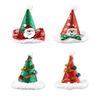 Pet Christmas Hat Xmas Tree Hat with Pompom And Bells Cats Glitter Santa Claus Hat with Adjustable Strap for Cats Dogs Holiday Parties Dress-up