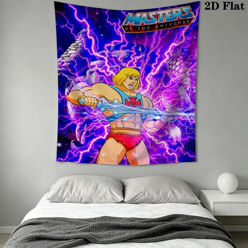 He Man Wall Tapestry Aesthetic Wall Hanging Printed Fabric Blanket Decorative Tapestries for Bedroom Living Room Home Decor