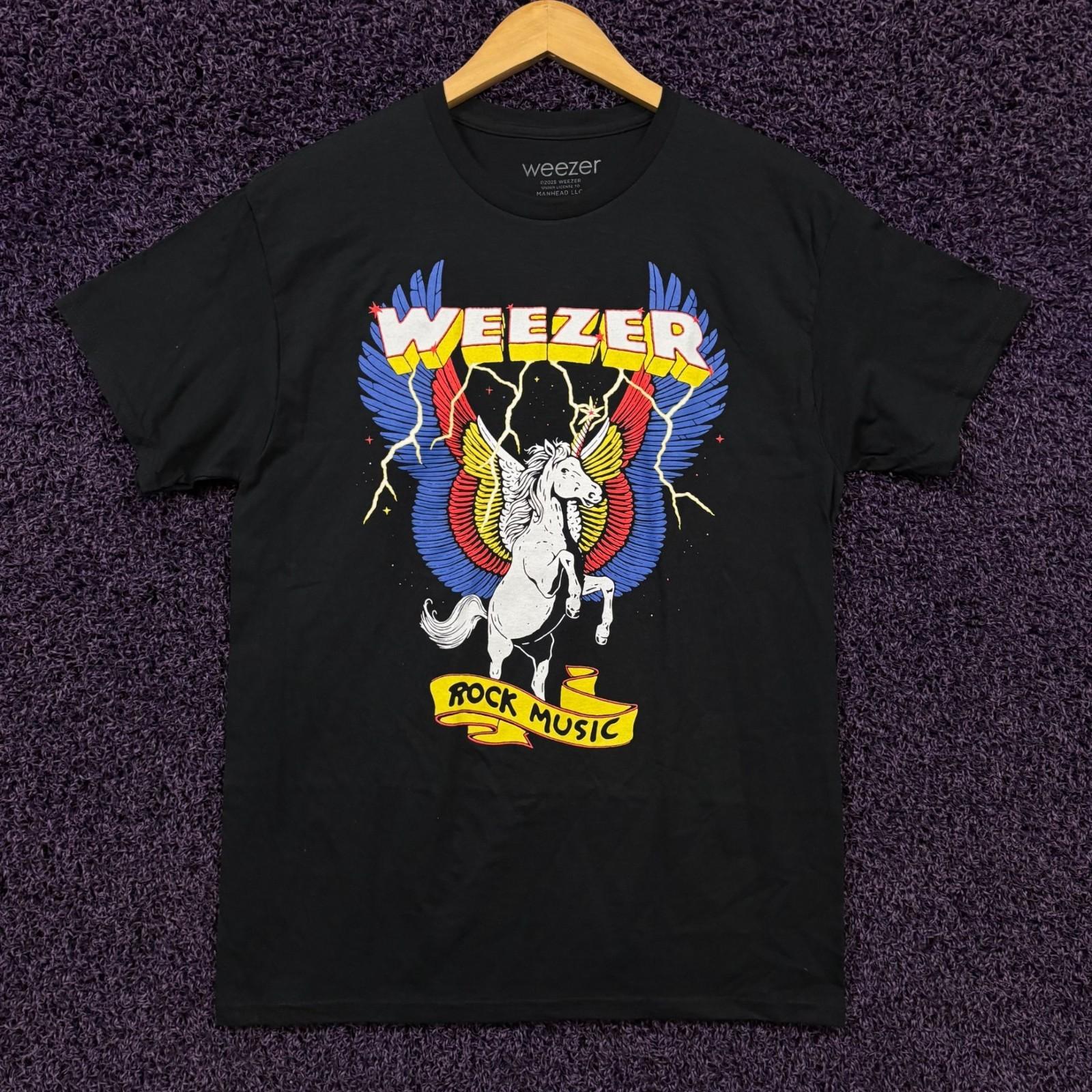 Weezer Electric Rainbow Winged Unicorn Rock Music T-Shirt M S