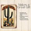Be A Cactus Vintage Southwest Metal Tin Sign, Retro Desert Plant Plaque, 8x12 Inches Farmhouse Wall Decor