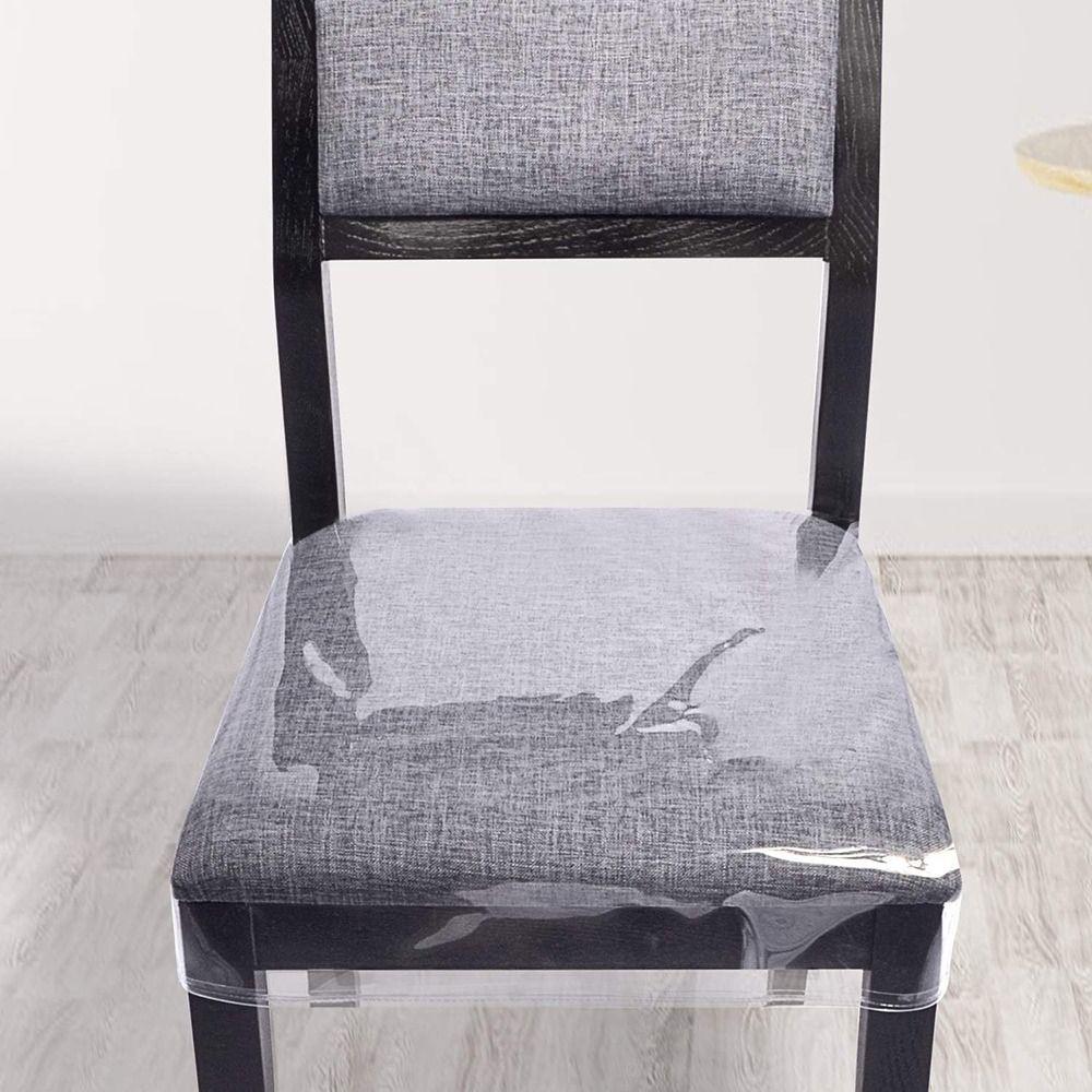 Clear Plastic Transparent Chair Cover PVC Furniture Protector Durable Seat Cover  Household