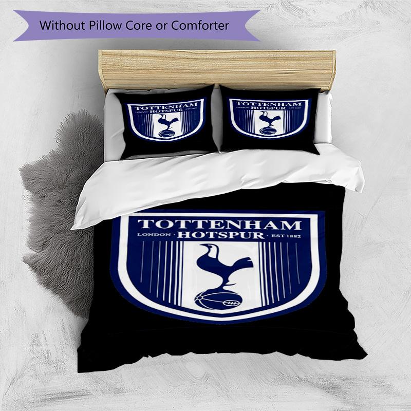 Tottenham Hotspur F.C Design Printed Pattern Duvet Cover Set – Includes 1 Duvet Cover and 2 Matching Pillowcases Bedroom Decor Christmas Gifts