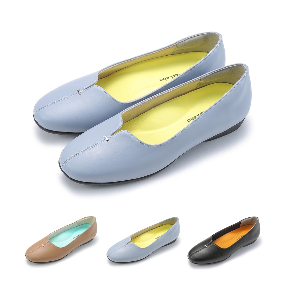 Beisia HapiLabo Motif Flat Pumps, Women's, Sax, Size 23