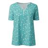 Frauen Casual Lose Shirts V-ausschnitt Kurzarm Mode Dot Print Tops T-shirts T